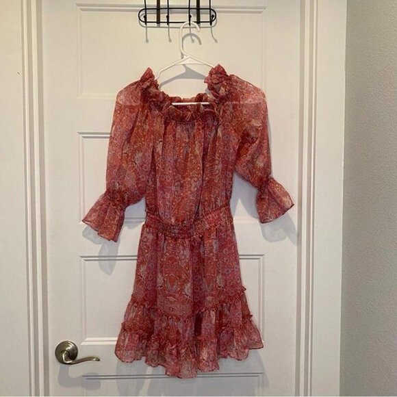 MISA LOS ANGELES Washed Rose Pink Danae Floral Blouson Mini Dress Sz XS NWT - Picture 7 of 12